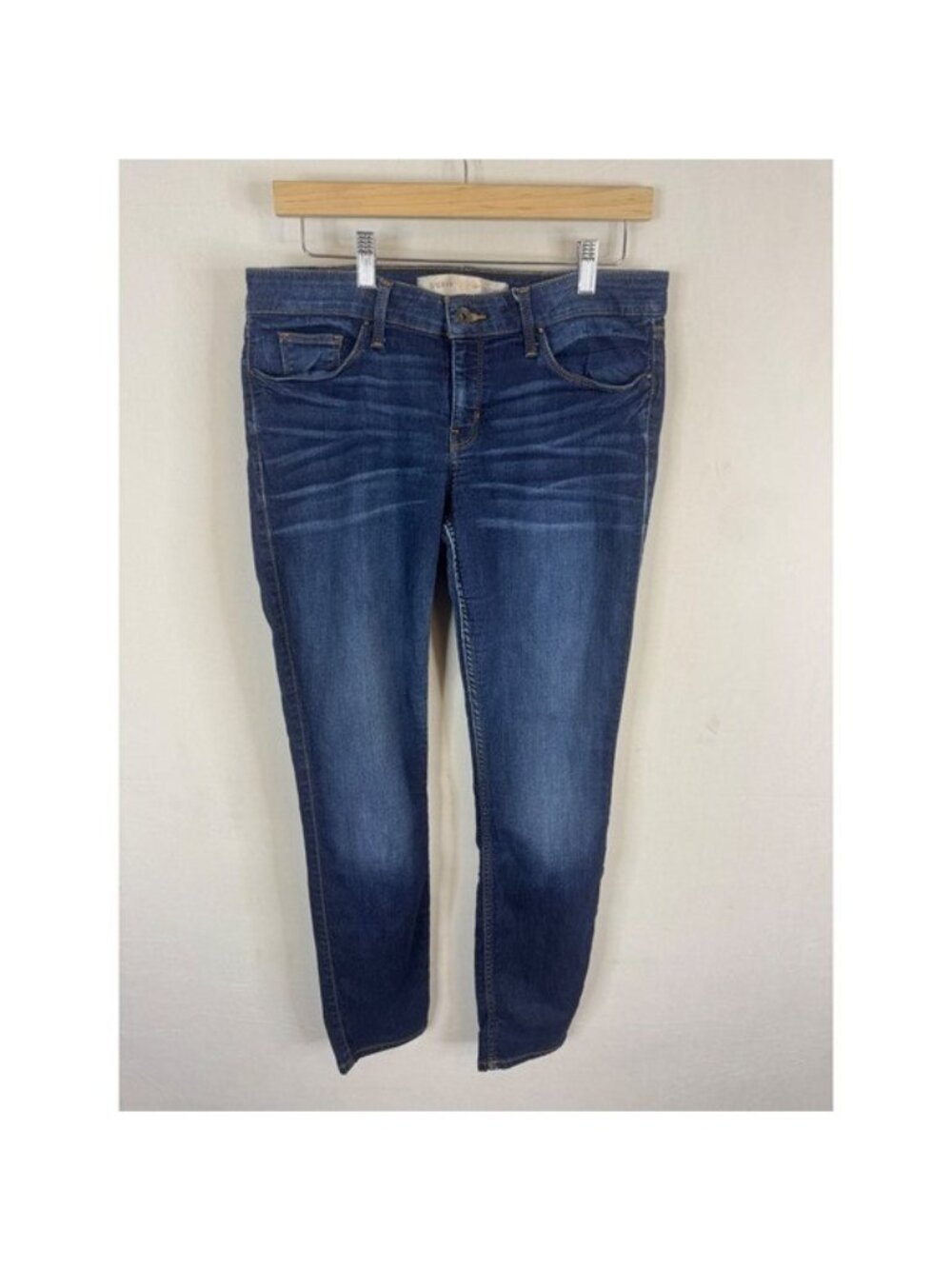 GUESS Power Skinny Low Jeans Dark Wash Indigo Denim Size 31X30 W4FAB2D1LC0